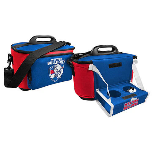 AFL Drink Cooler Bag With Tray - Western Bulldogs - Aussie Rules - Zip Pocket - Image 2