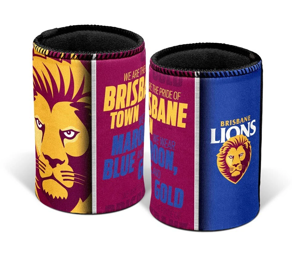 AFL Drink Stubby Cooler - Team Song - Brisbane Lions- Can Cooler - Image 2