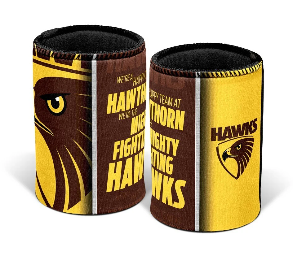 AFL Drink Stubby Cooler - Team Song - Hawthorn Hawks - Can Cooler - Image 2
