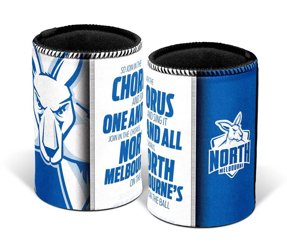 AFL Drink Stubby Cooler - Team Song - North Melbourne Kangaroos - Can Cooler - Image 2