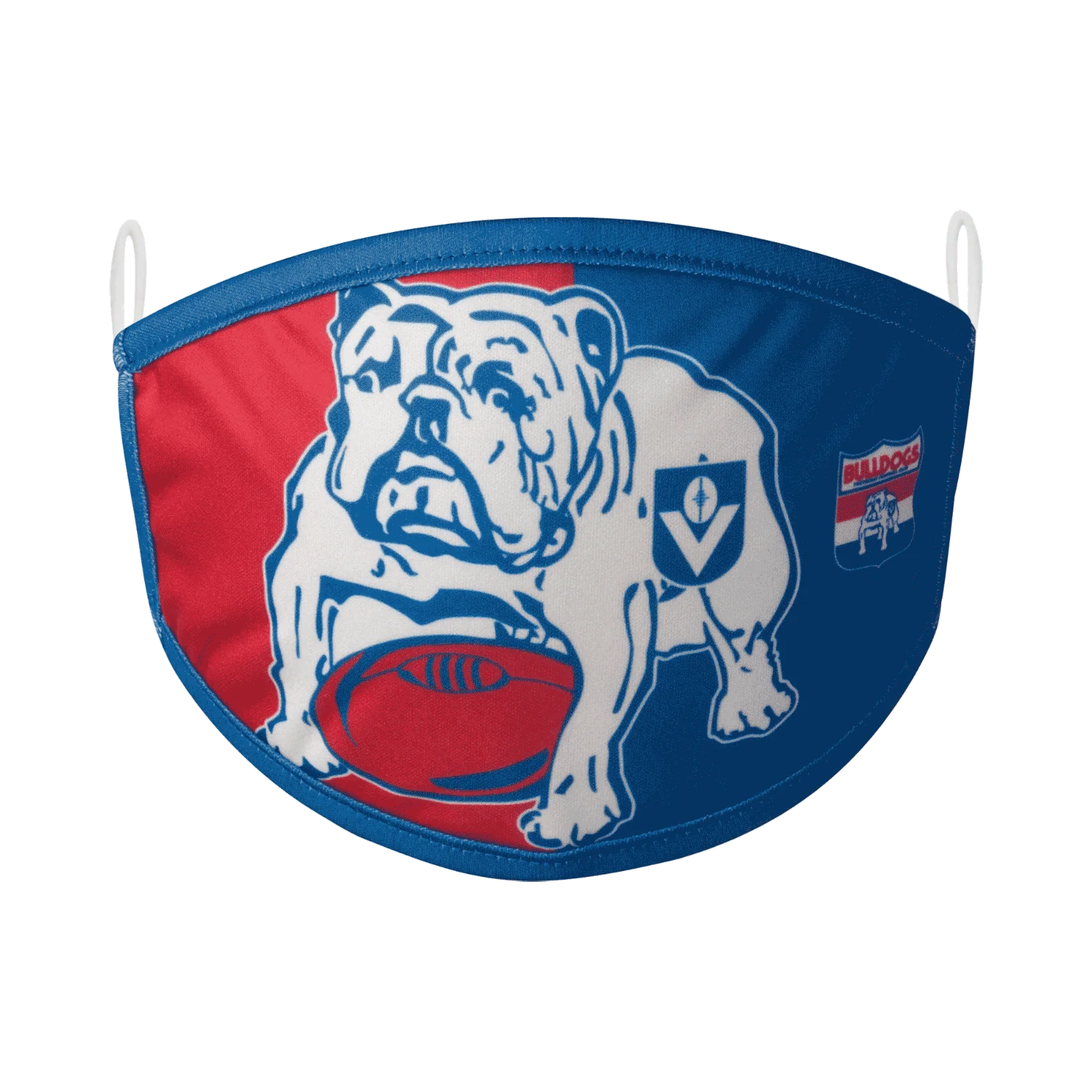 AFL Face Mask 2 Pack - Western Bulldogs - Washable - Adult - 3 Layer Protection