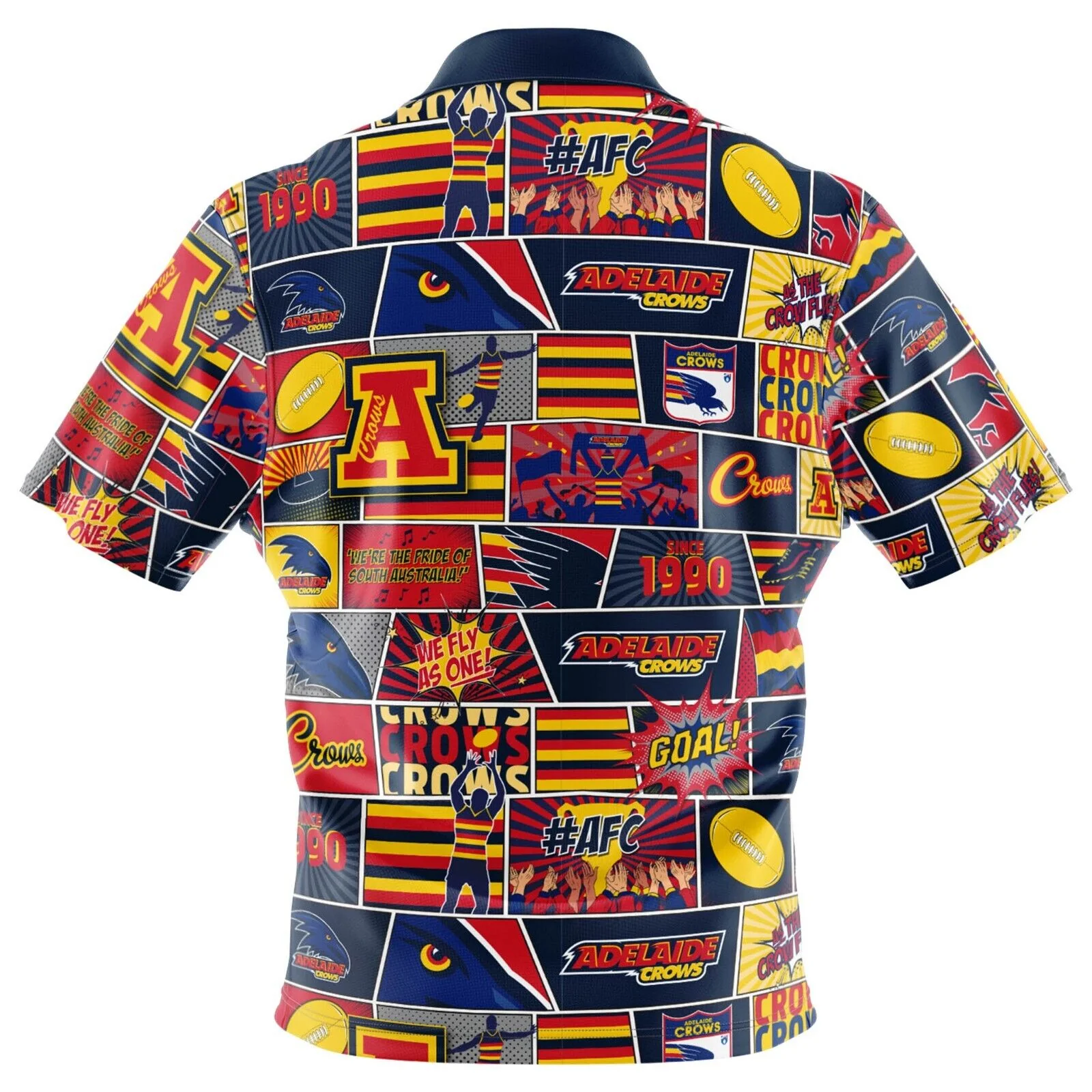 AFL Fanatics Button Up Polo Shirt - Adelaide Crows - Aussie Rules - Image 2