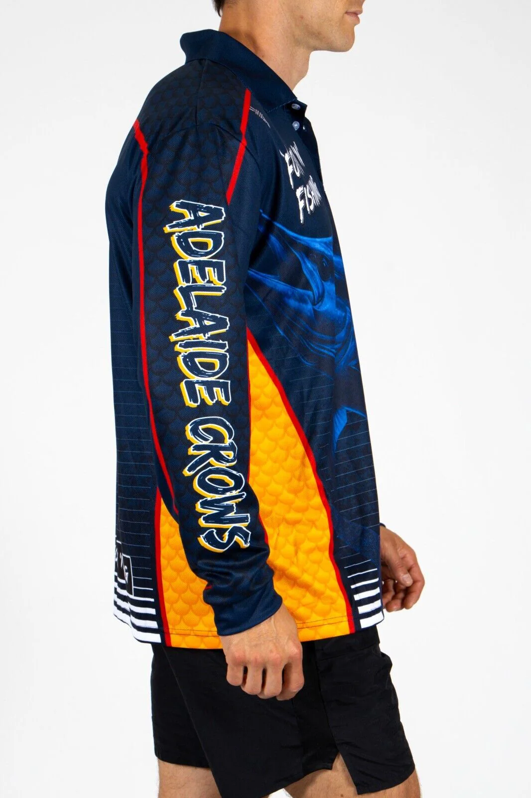 AFL Footy 'n' Fishing Shirt - Adelaide Crows - Adult - Mens - Polo - Image 2