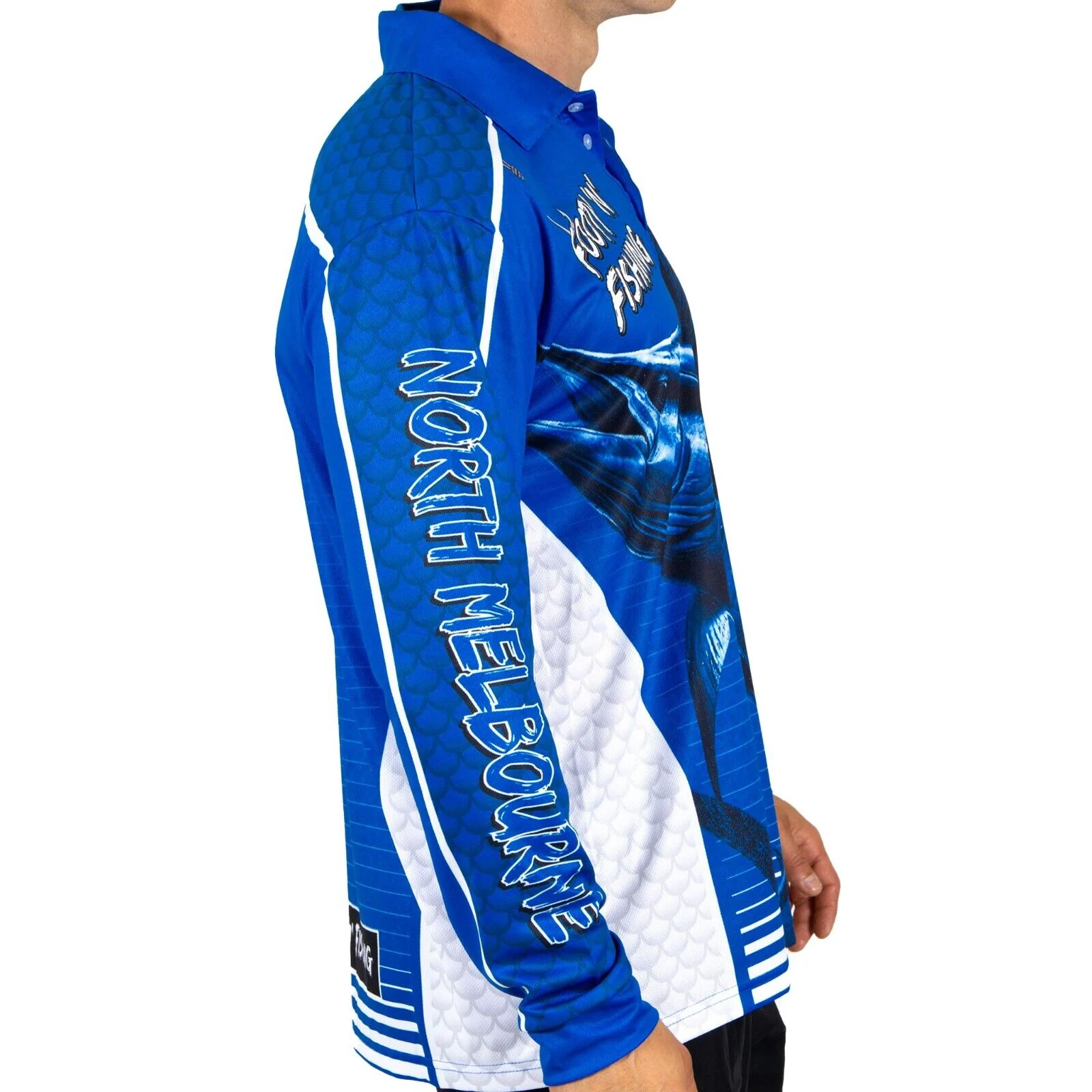 AFL Footy 'n' Fishing Shirt - North Melbourne Kangaroos - Adult - Mens - Polo - Image 2