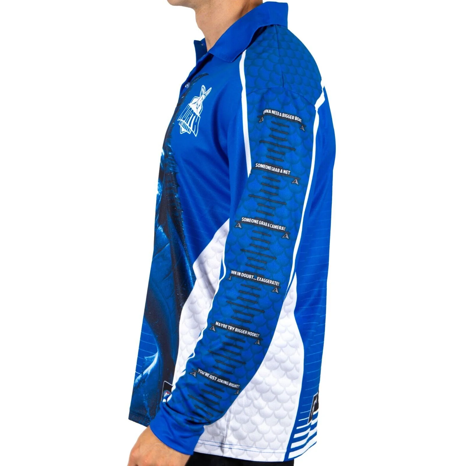 AFL Footy 'n' Fishing Shirt - North Melbourne Kangaroos - Adult - Mens - Polo - Image 3