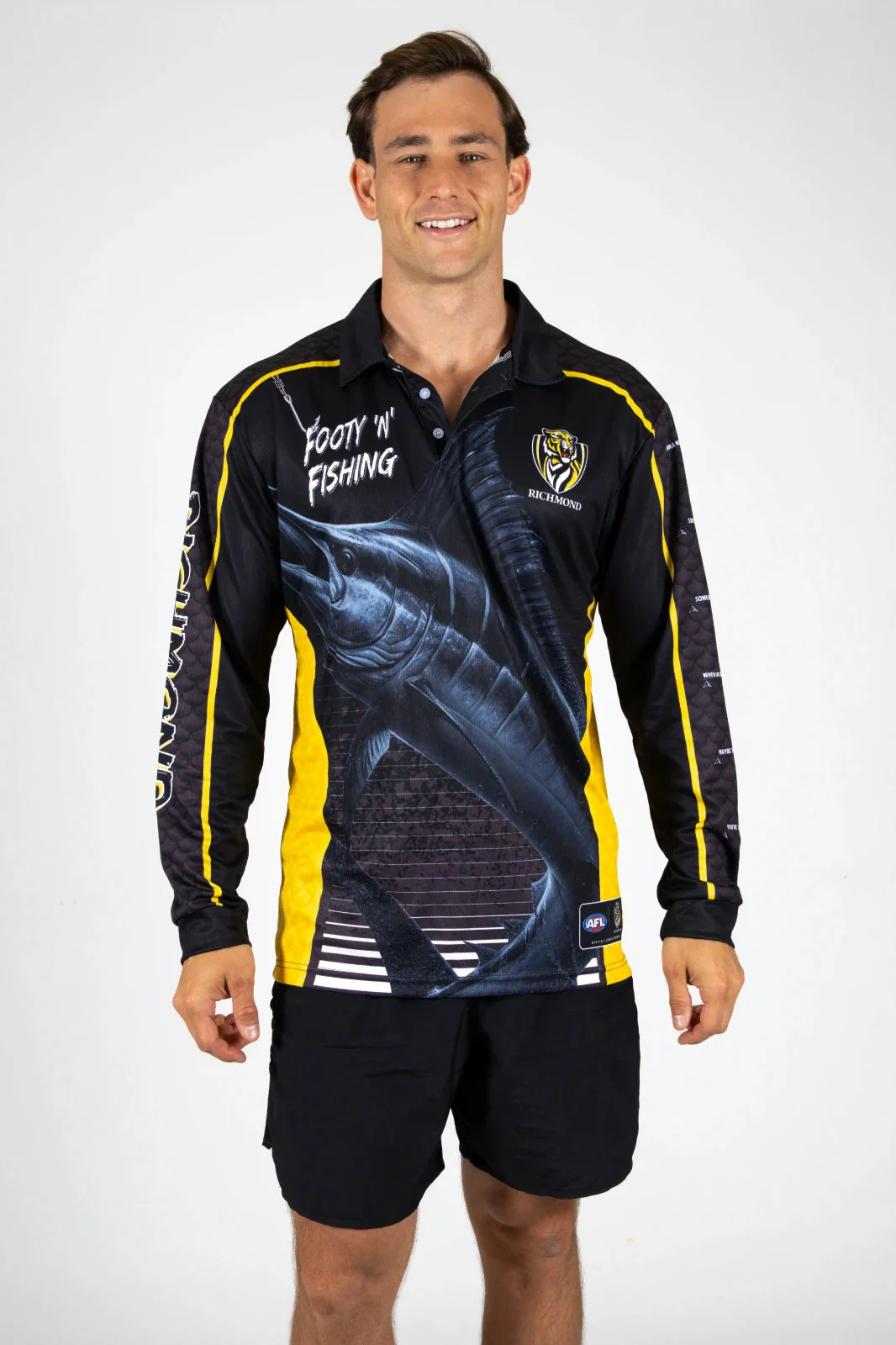 AFL Footy 'n' Fishing Shirt - Richmond Tigers - Youth - Polo