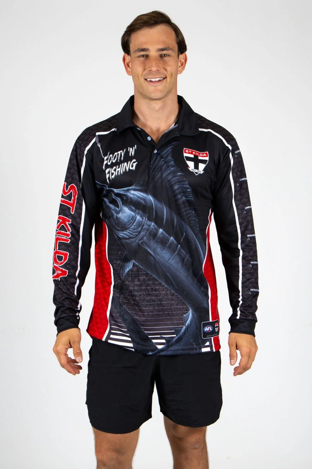 AFL Footy 'n' Fishing Shirt - St Kilda Saints - Youth - Polo