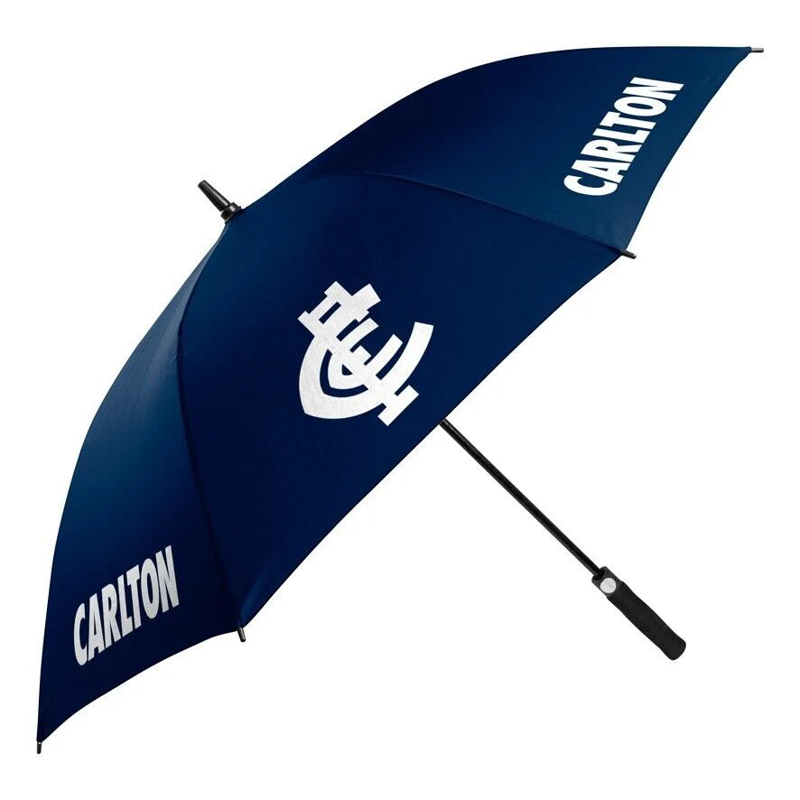 AFL Golf Umbrella - Carlton Blues - Rain Weather - 76cm Length - Image 2