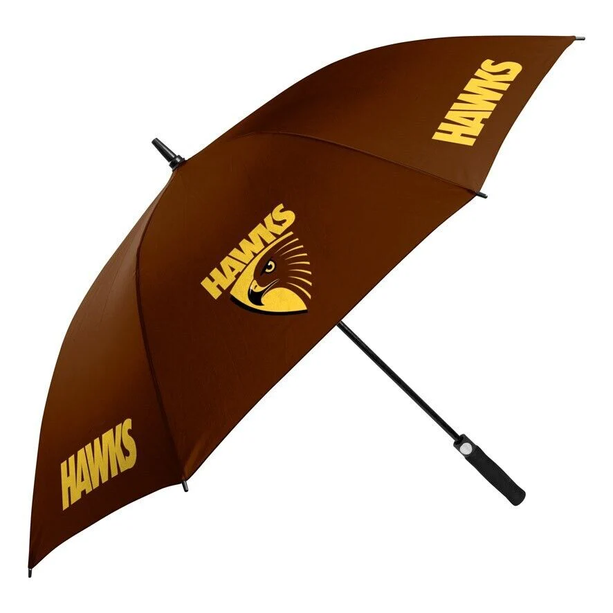 AFL Golf Umbrella - Hawthorn Hawks - Rain Weather - 76cm Length