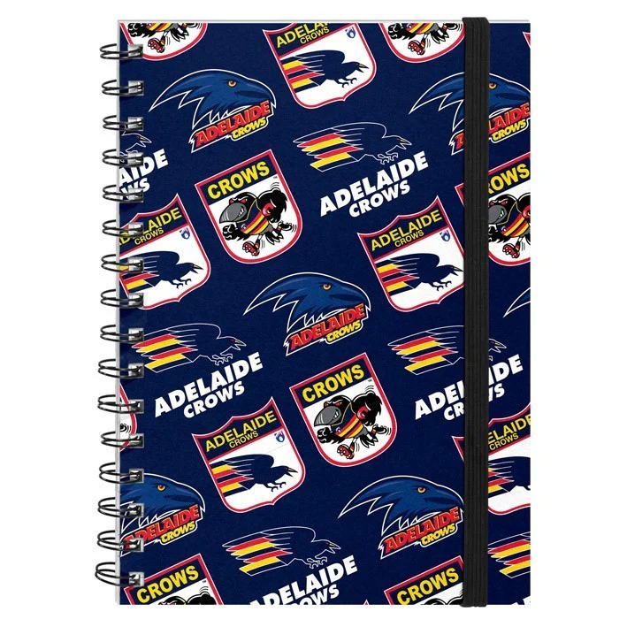 AFL Hard Cover Notebook - Adelaide Crows - A5 60 Page Pad - Image 2