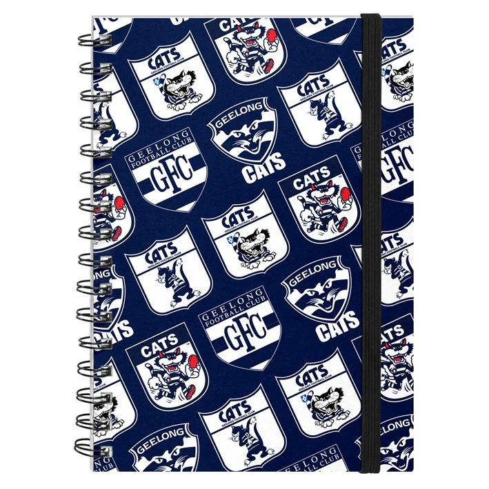 AFL Hard Cover Notebook - Geelong Cats - A5 60 Page Pad - Image 2