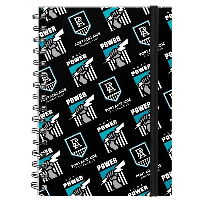 AFL Hard Cover Notebook - Port Adelaide Power - A5 60 Page Pad - Image 2