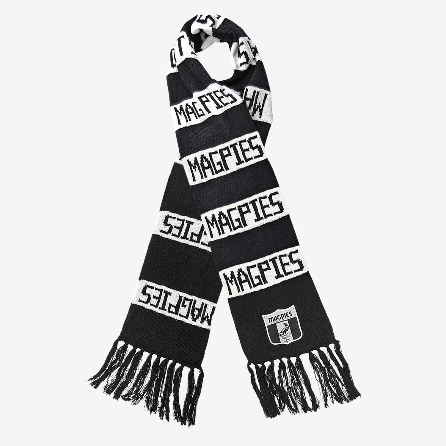AFL Heritage Bar Scarf - Collingwood Magpies - Supporter Team Wear