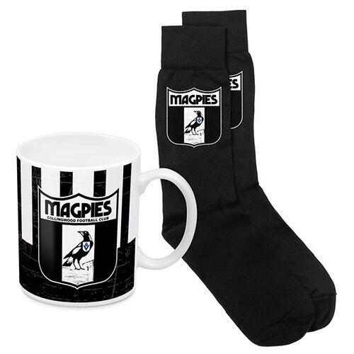 AFL Heritage Coffee Mug & Sock Pack - Collingwood Magpies - Gift Boxed - Image 2