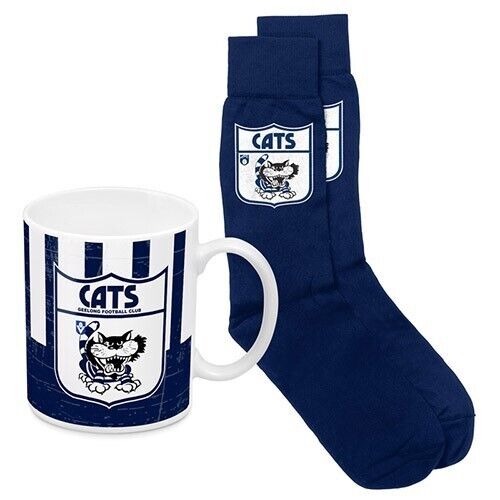 AFL Heritage Coffee Mug & Sock Pack - Geelong Cats - Gift Boxed - Image 2