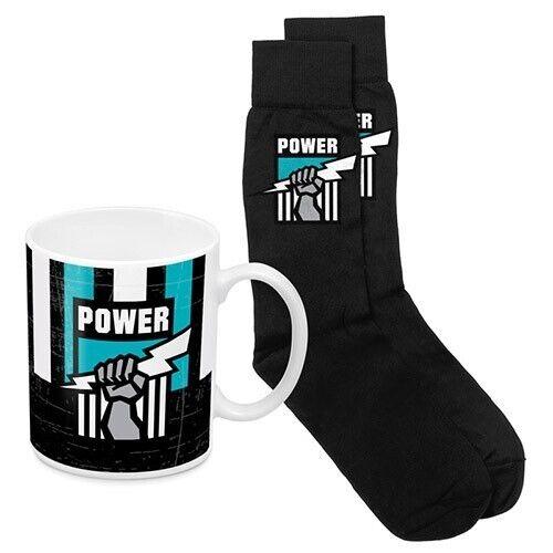 AFL Heritage Coffee Mug & Sock Pack - Port Adelaide Power - Gift Boxed - Image 2