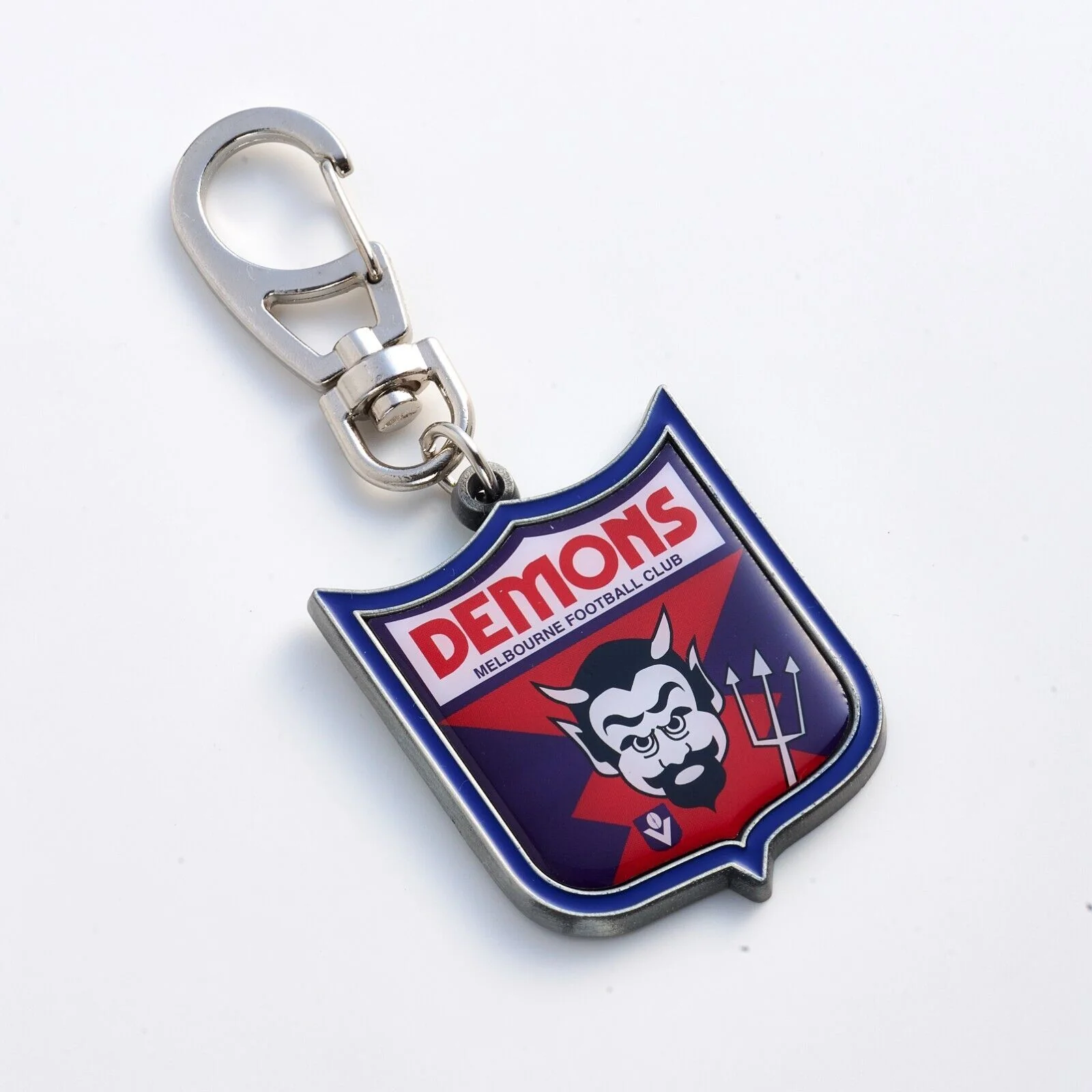 AFL Heritage Metal Key Ring - Melbourne Demons - Logo Keyring - Aussie Rules