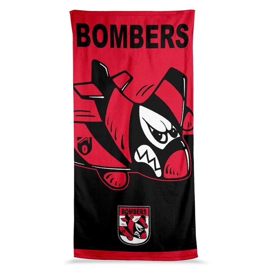 AFL  Jumbo Beach Towel - Essendon Bombers - Team Mascot - 90cmx170cm - Image 2