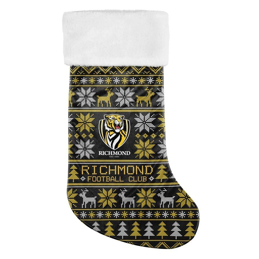 AFL Jumbo Christmas Stocking  Richmond Tigers  Sweater Print  XMAS - Image 2