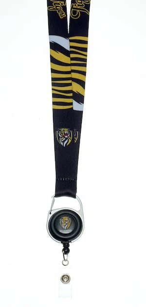 AFL Lanyard with Retractable ID Clip - Richmond Tigers - TROFE - Image 2