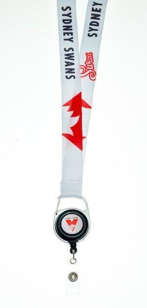 AFL Lanyard with Retractable ID Clip - Sydney Swans - TROFE - Image 2
