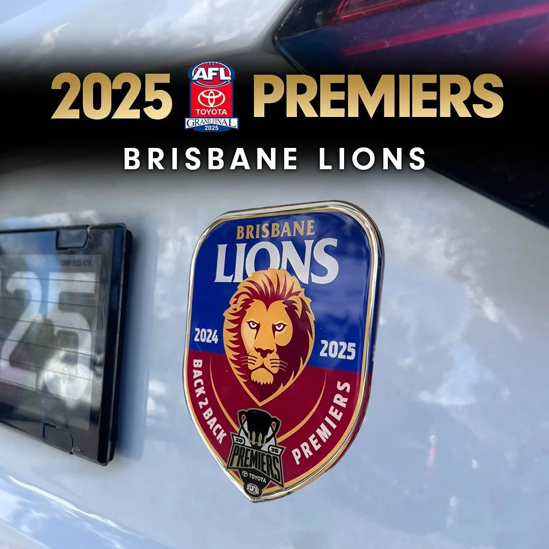 AFL Logo Emblem - 2025 Premiers Brisbane Lions - Supporter Car Badge - Image 2