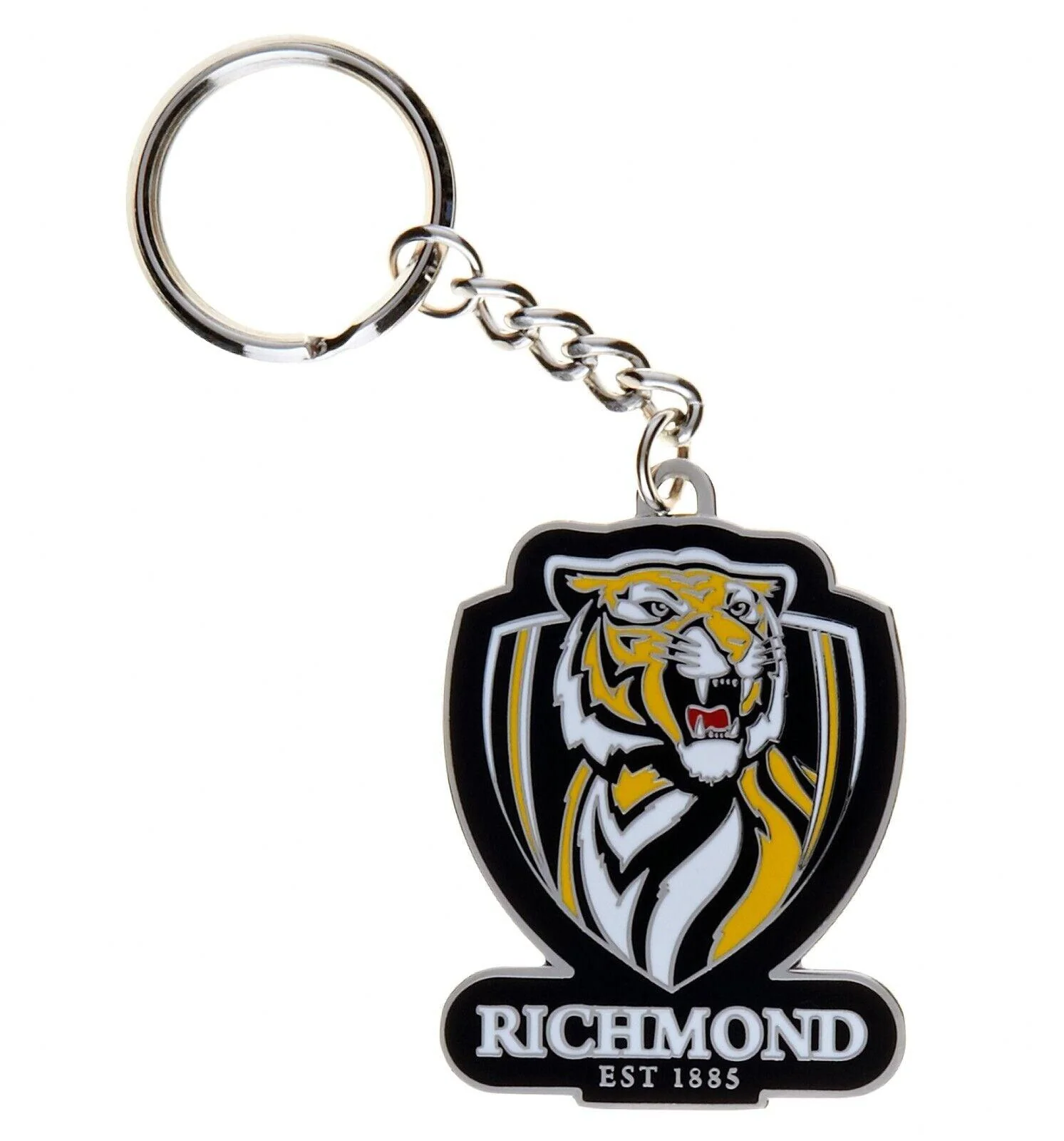 AFL Logo Metal Key Ring - Richmond Tigers - Keyring - Aussie Rules - TROFE - Image 2
