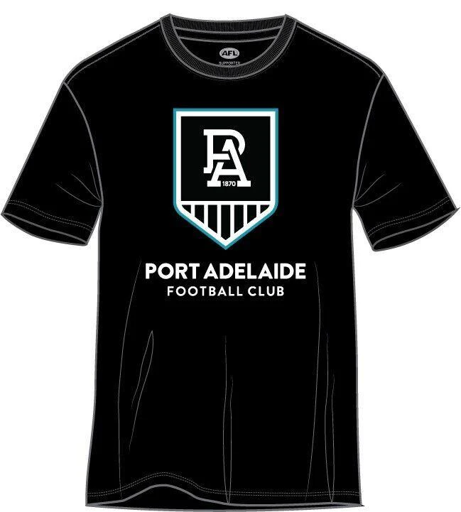 AFL Logo Tee Shirt - Port Adelaide Power - Mens T-Shirt - Image 2