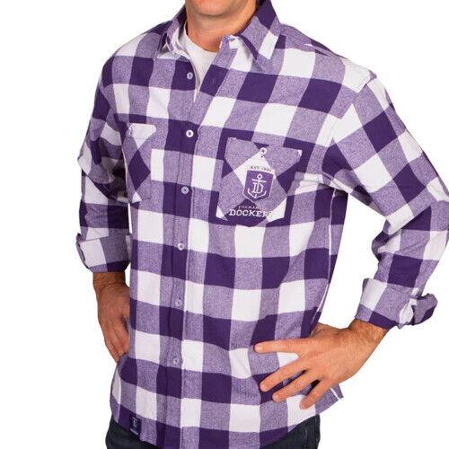 AFL Lumberjack Flannel Polo - Fremantle Dockers - Flanno Shirt - Flannelette - Image 2