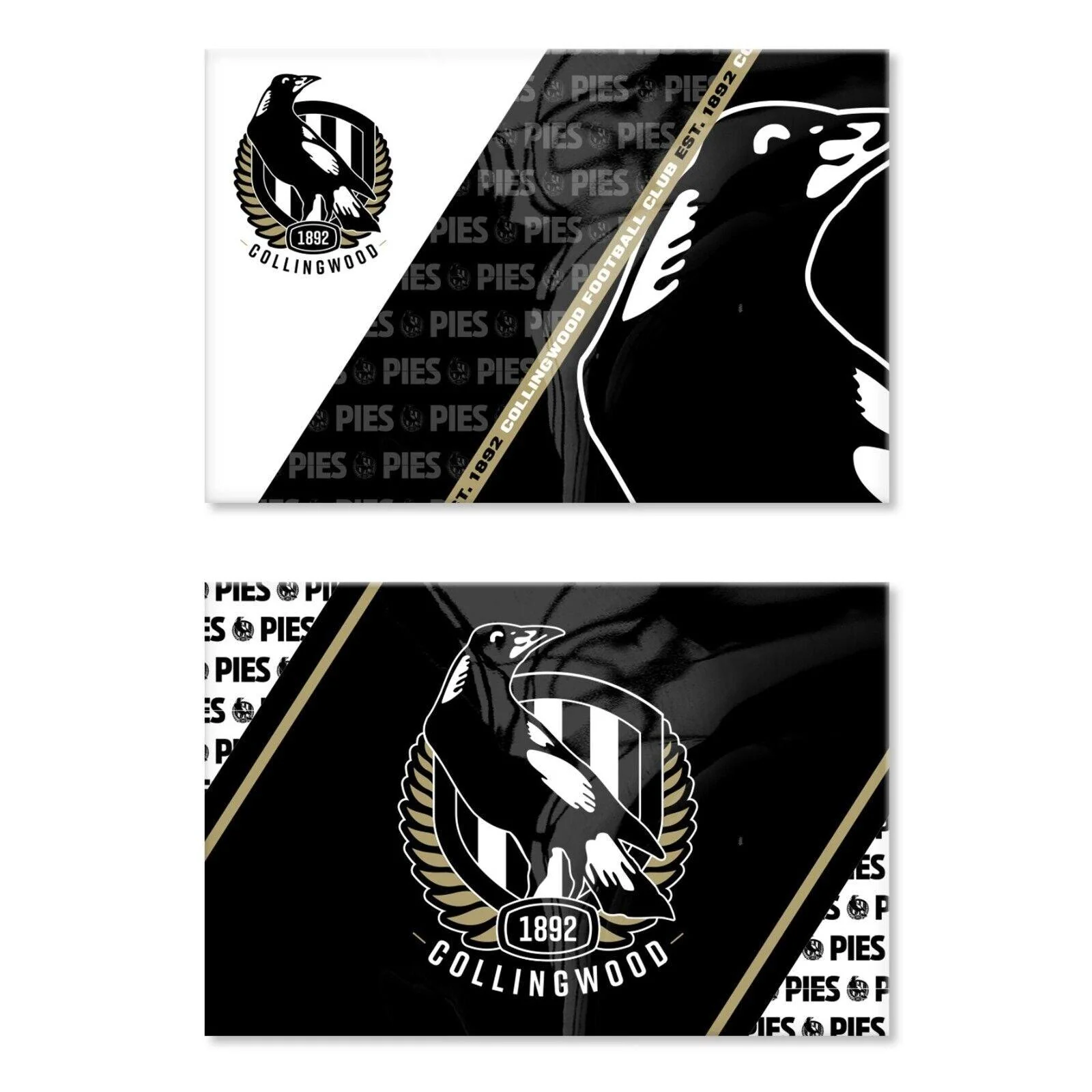 AFL Magnet Set of 2 - Collingwood Magpies - Set of Two Magnets - Image 2