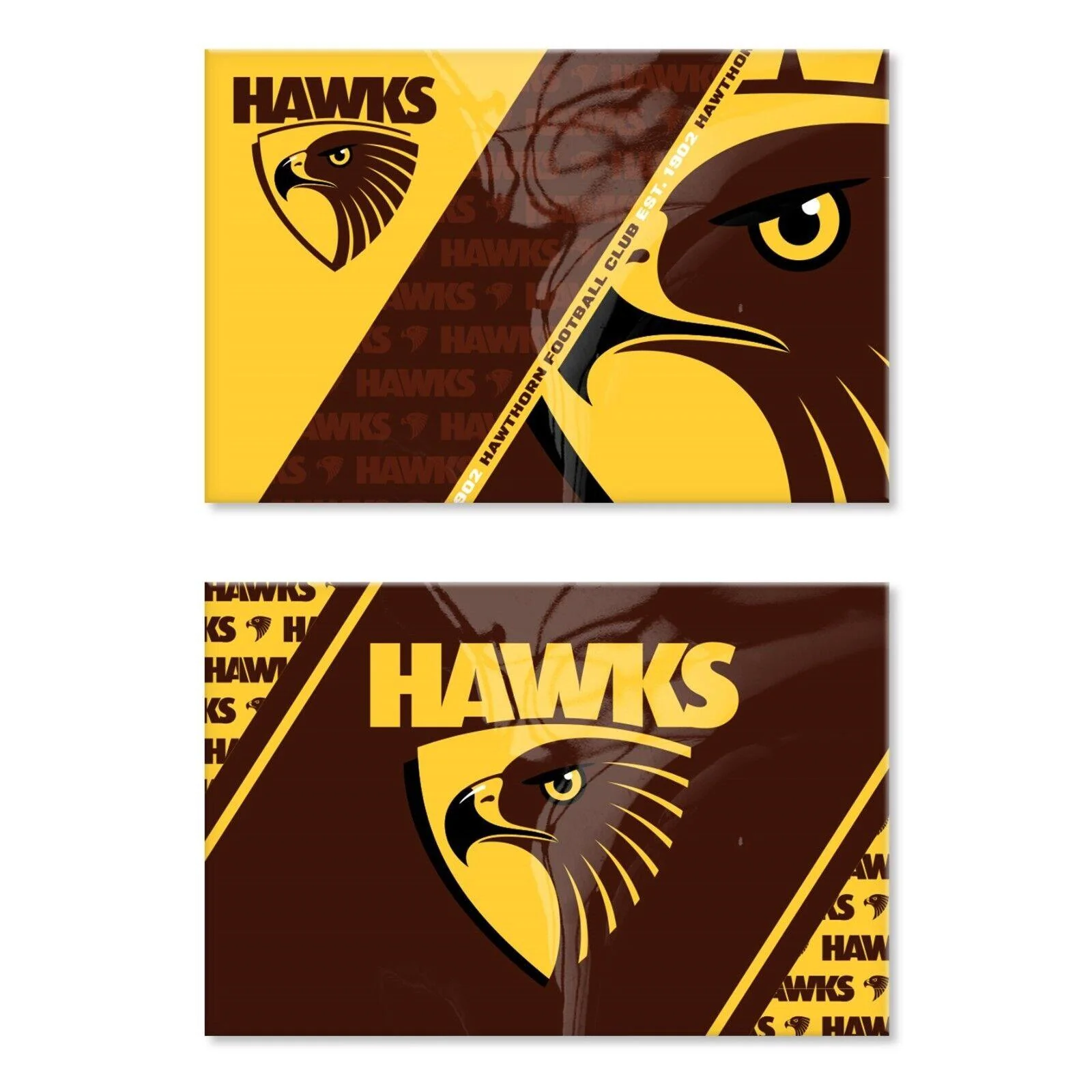 AFL Magnet Set of 2 - Hawthorn Hawks - Set of Two Magnets - Image 2