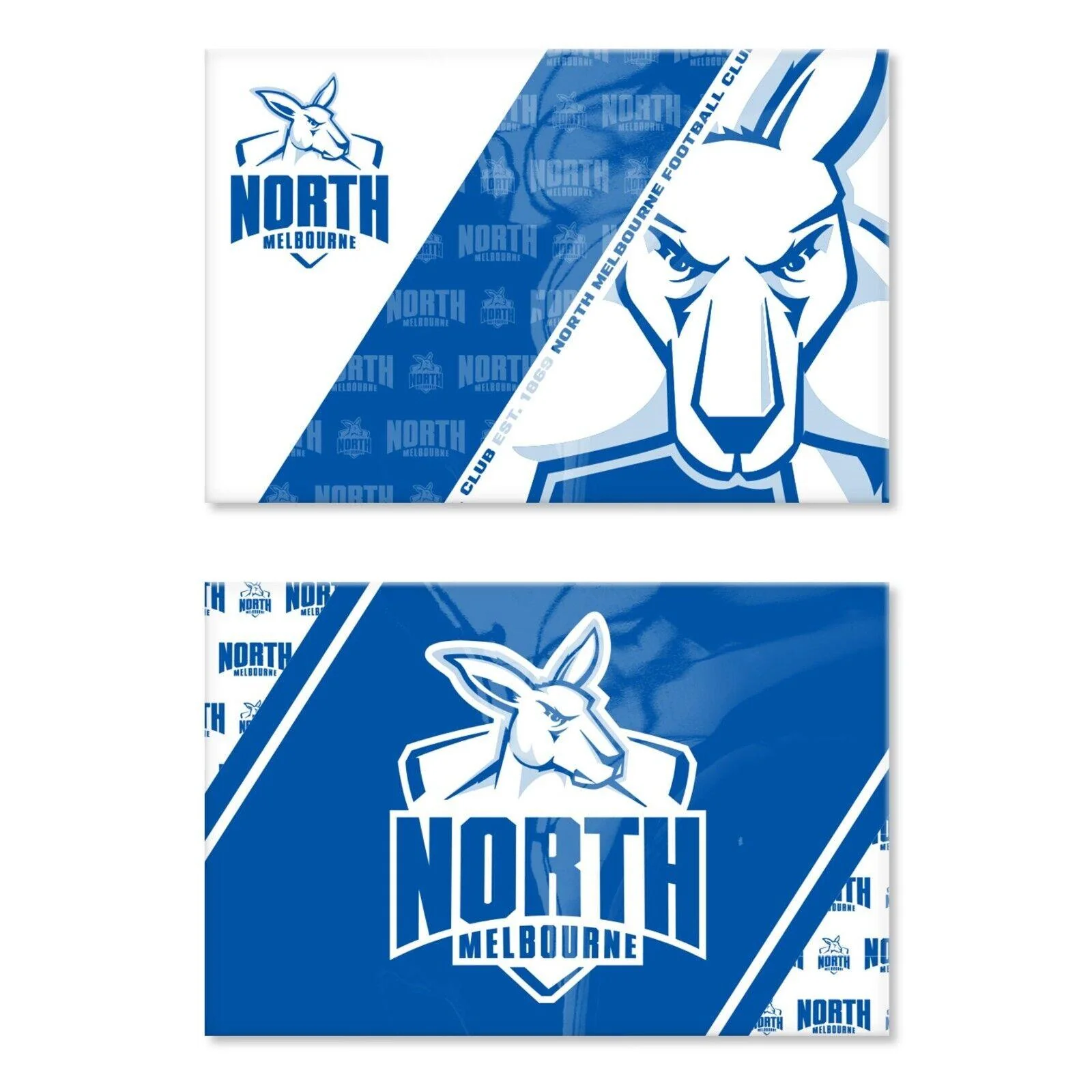 AFL Magnet Set of 2 - North Melbourne Kangaroos - Set of Two Magnets - Image 2