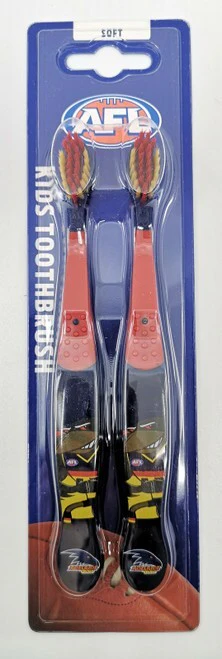 AFL Mascot Kids Toothbrush - Adelaide Crows - Soft/Medium - Image 2