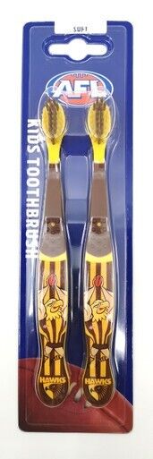 AFL Mascot Kids Toothbrush - Hawthorn Hawks - Soft/Medium - Image 2