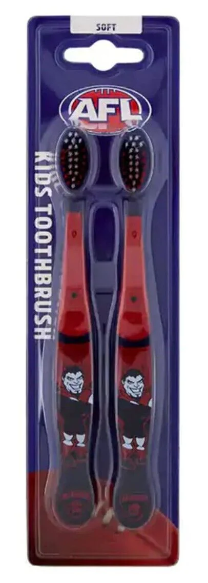 AFL Mascot Kids Toothbrush - Melbourne Demons - Soft/Medium - Image 2