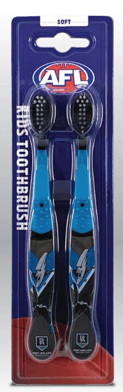 AFL Mascot Kids Toothbrush - Port Adelaide Power - Soft/Medium - Image 2