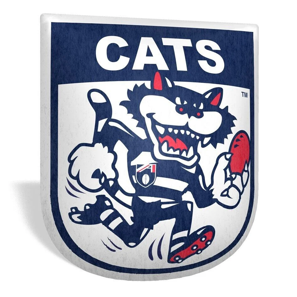 AFL Mascot Shaped Cushion - Geelong Cats - 35cm x 40cm - Pillow - Image 2