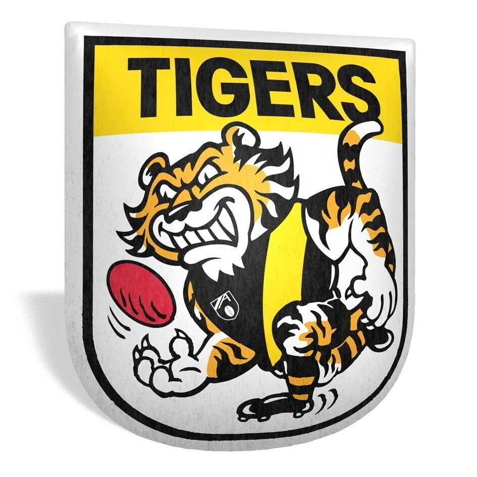 AFL Mascot Shaped Cushion - Richmond Tigers - 35cm x 40cm - Pillow - Image 2