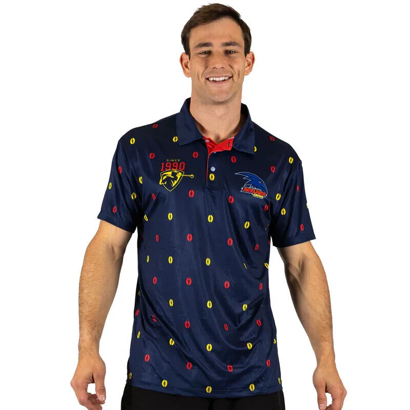 AFL 'Mulligan' Golf Polo - Adelaide Crows - Adult - Mens - Polo
