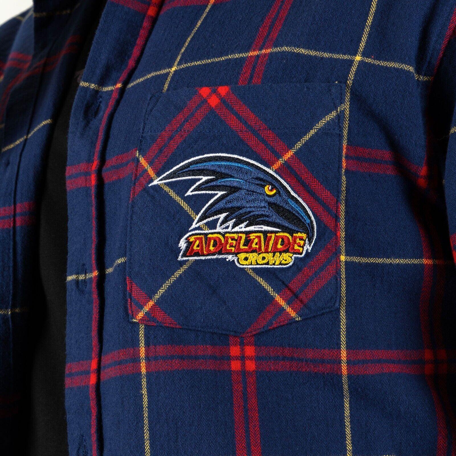 AFL 'Mustang' Flannel Polo - Adelaide Crows - Flanno Shirt - Flannelette - Image 3