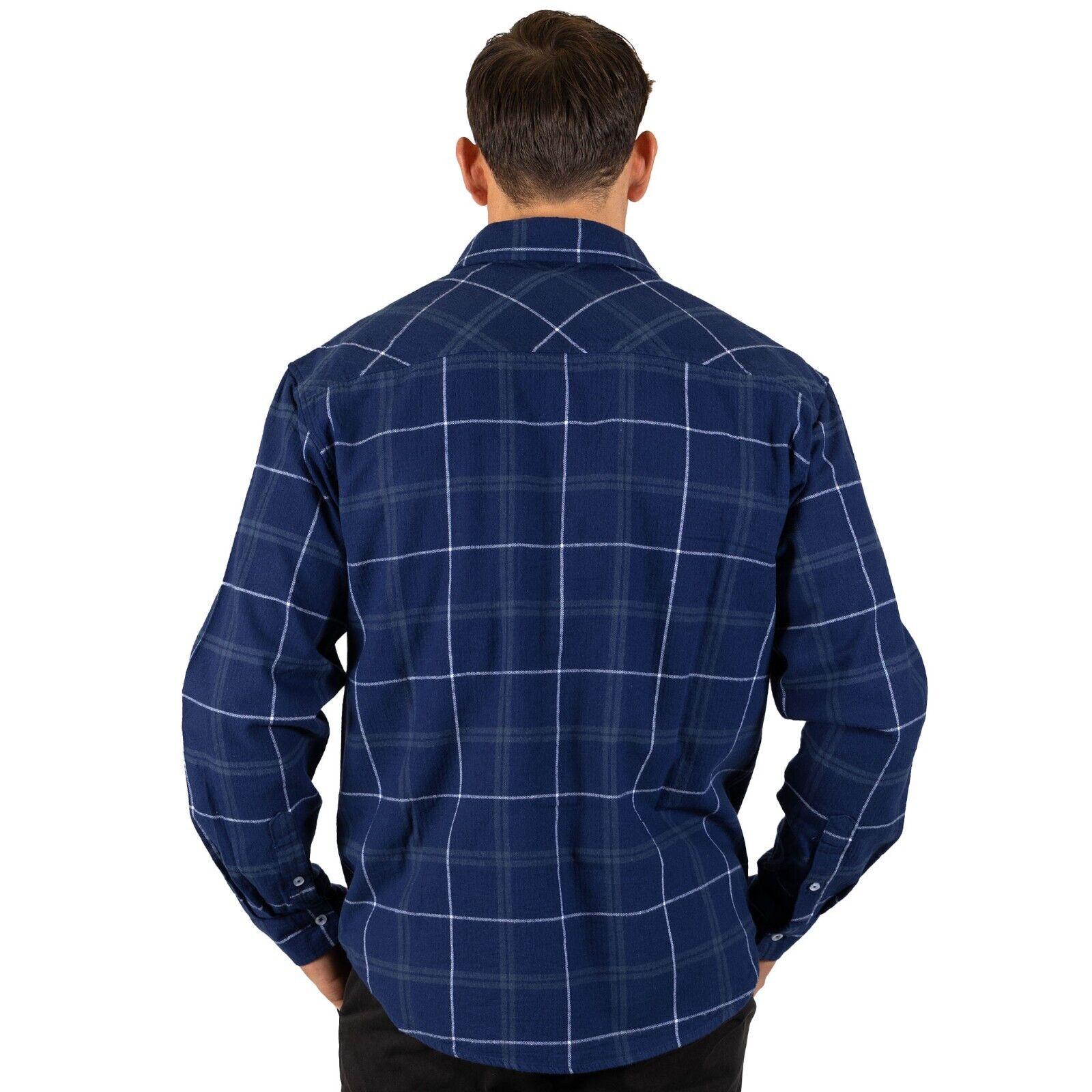 AFL 'Mustang' Flannel Polo - Carlton Blues - Flanno Shirt - Flannelette - Image 2