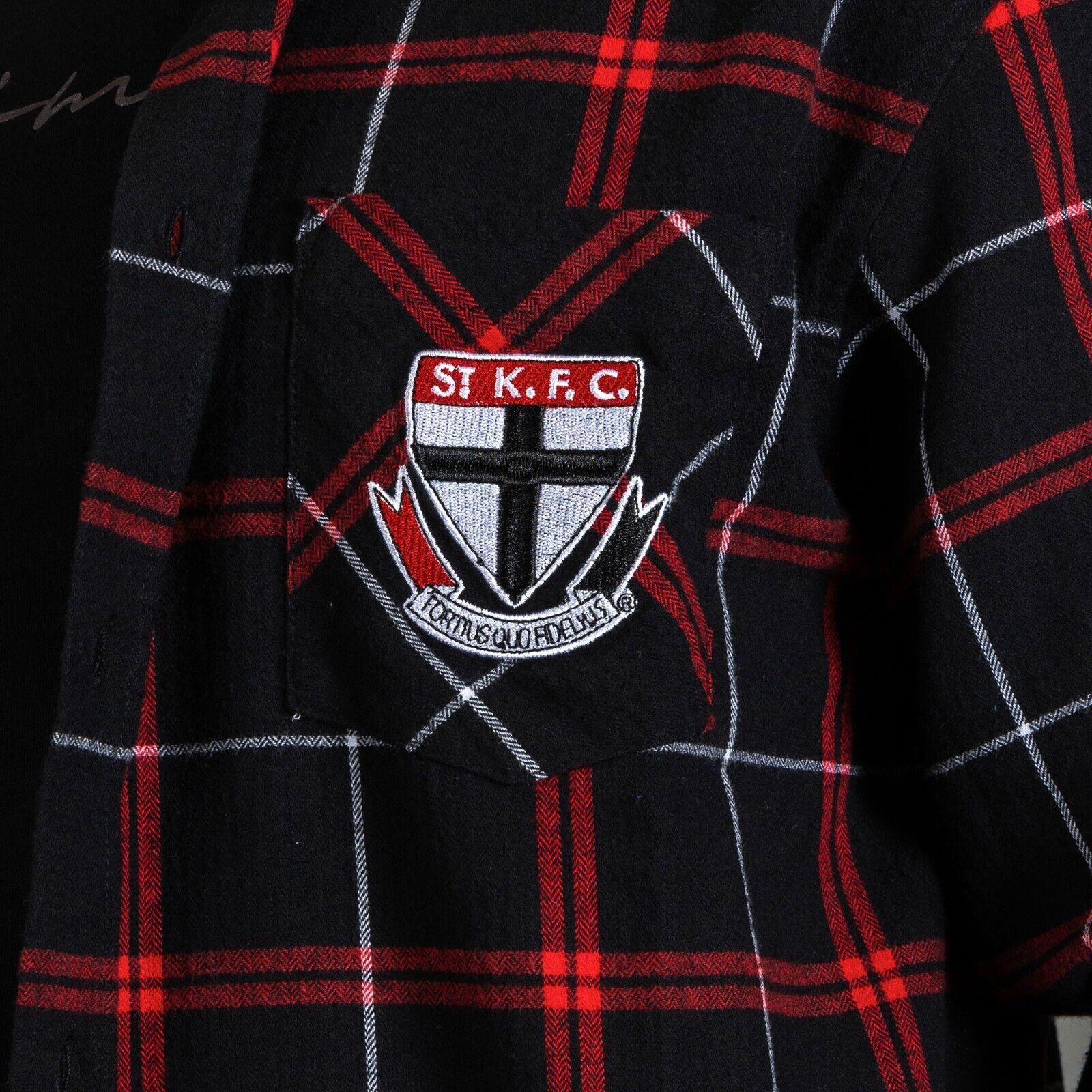 AFL 'Mustang' Flannel Polo - St Kilda Saints - Flanno Shirt - Flannelette - Image 3