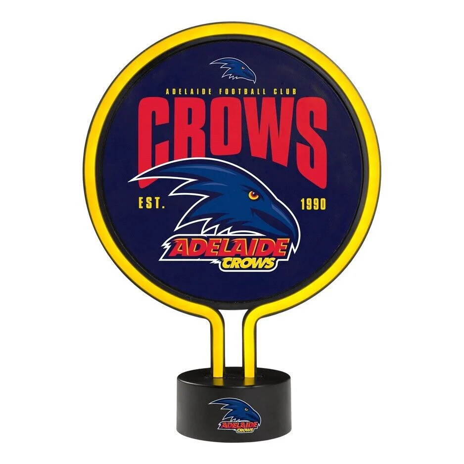 AFL Neon Light - Adelaide Crows - 30 x 21.5 x 8.5cm - Team Logo - Image 2