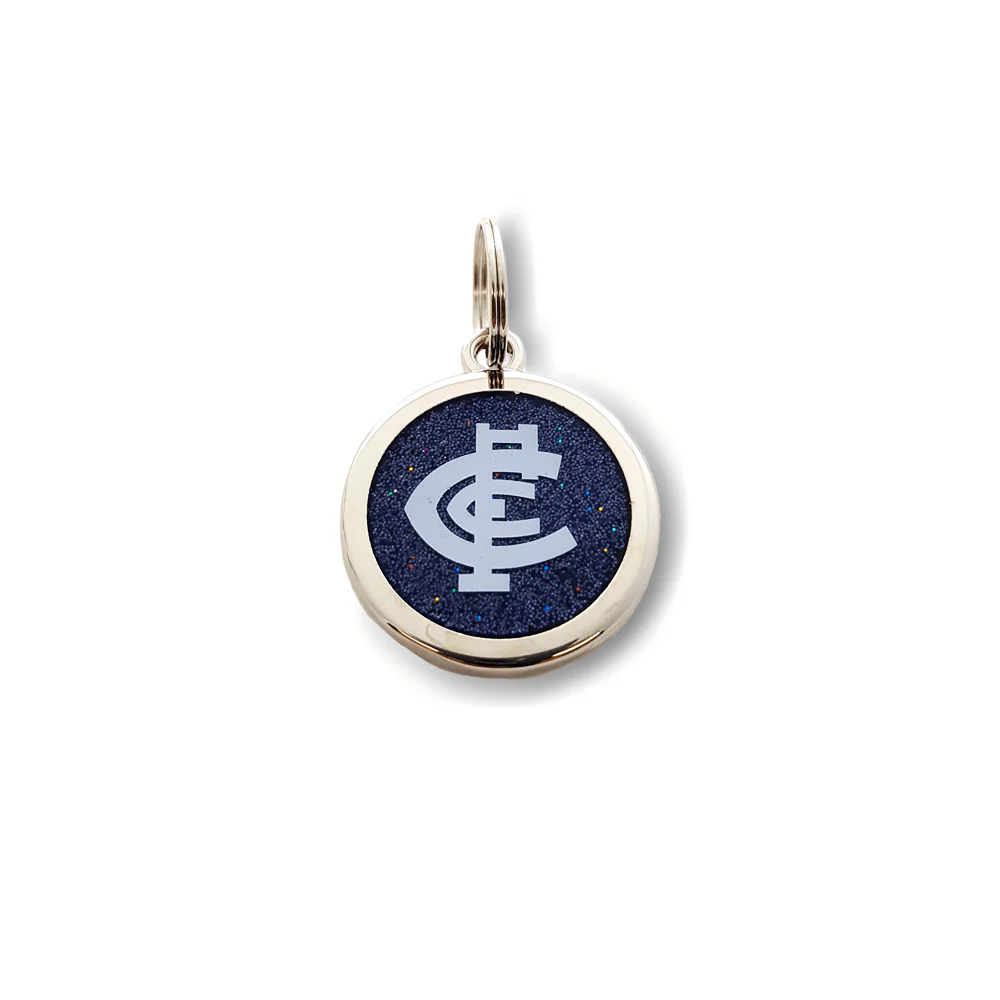 AFL Pet ID Tag - Carlton Blues - Engravable - 25mm diameter - Image 2