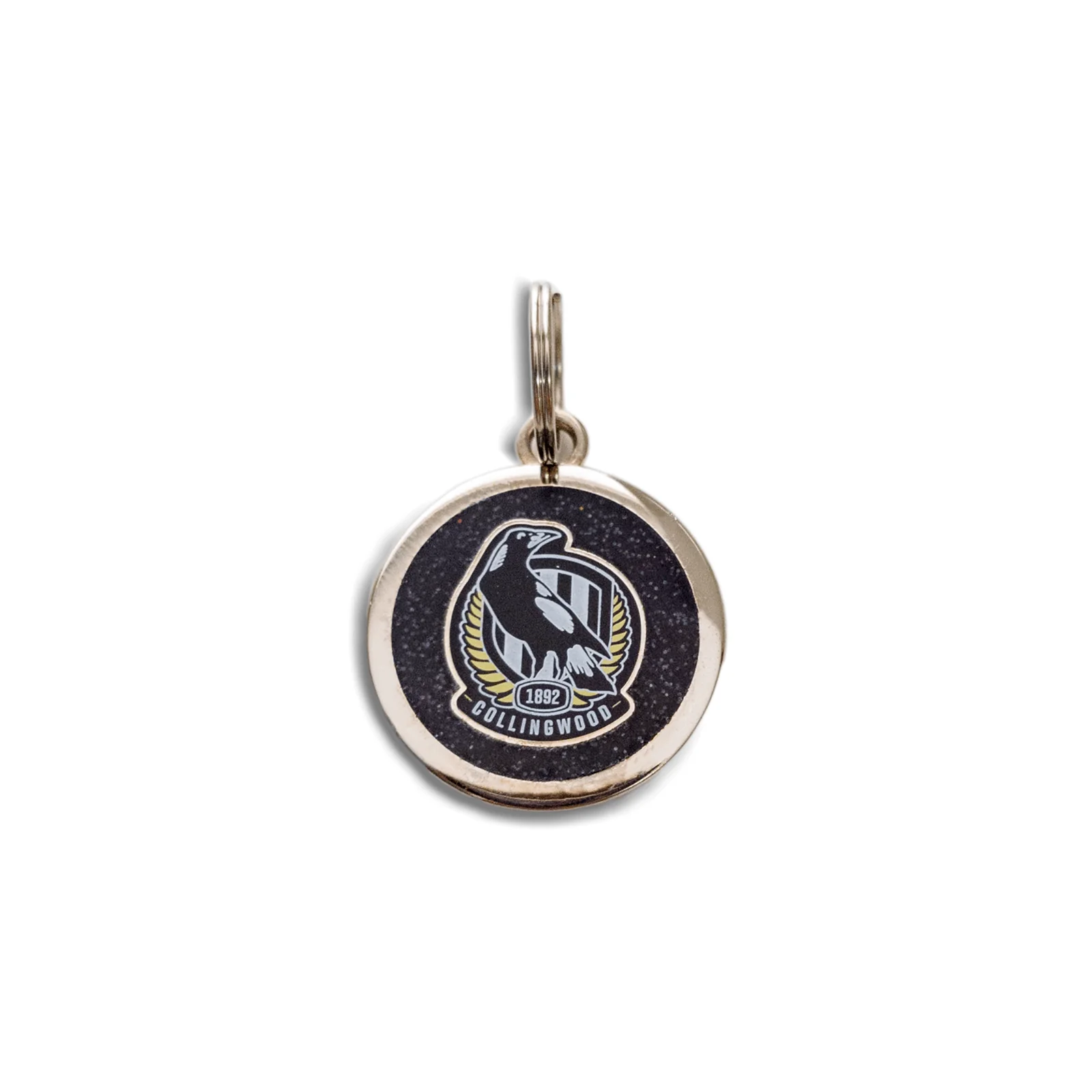 AFL Pet ID Tag - Collingwood Magpies - Engravable - 25mm diameter - Image 2