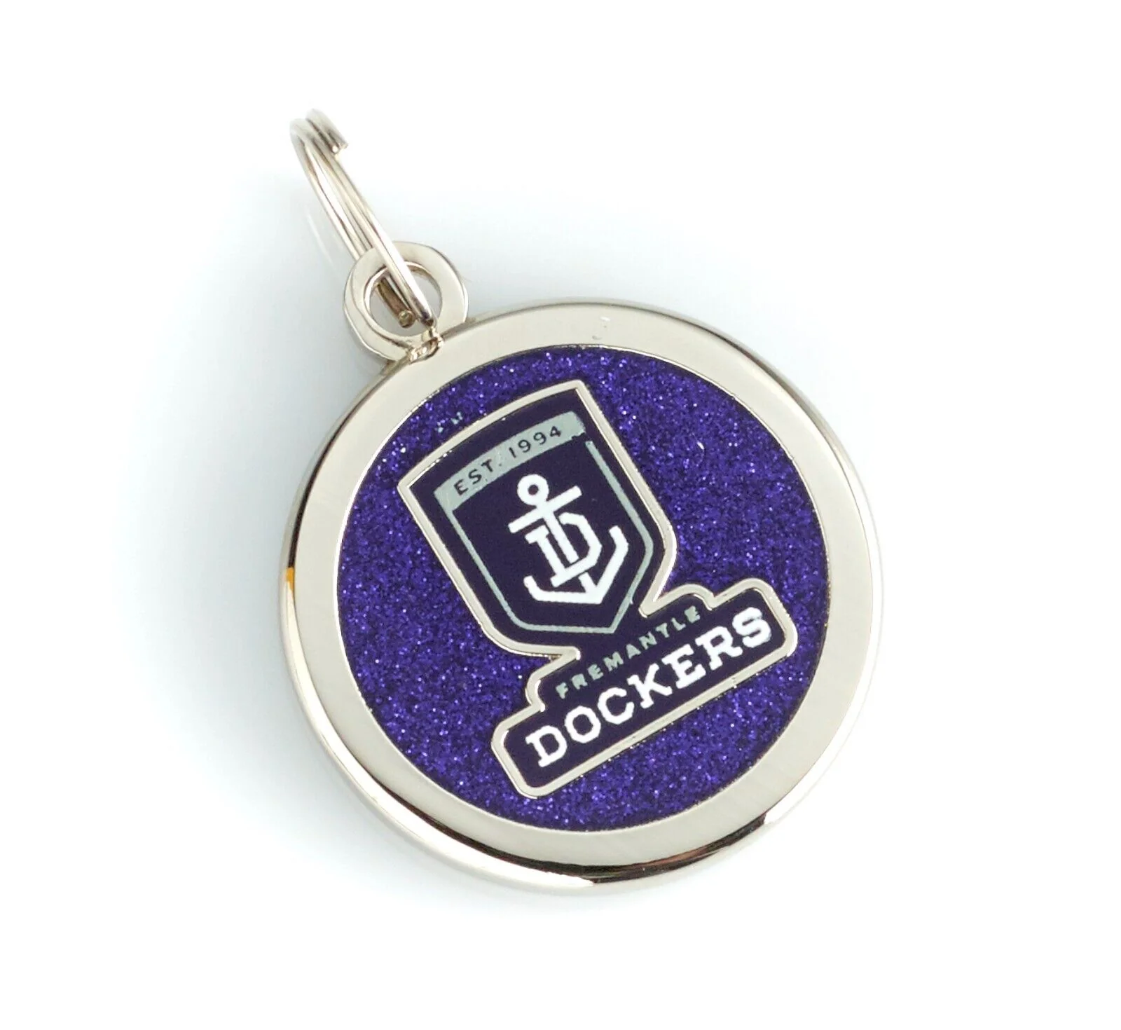 AFL Pet ID Tag - Fremantle Dockers - Engravable - 25mm diameter - Image 2
