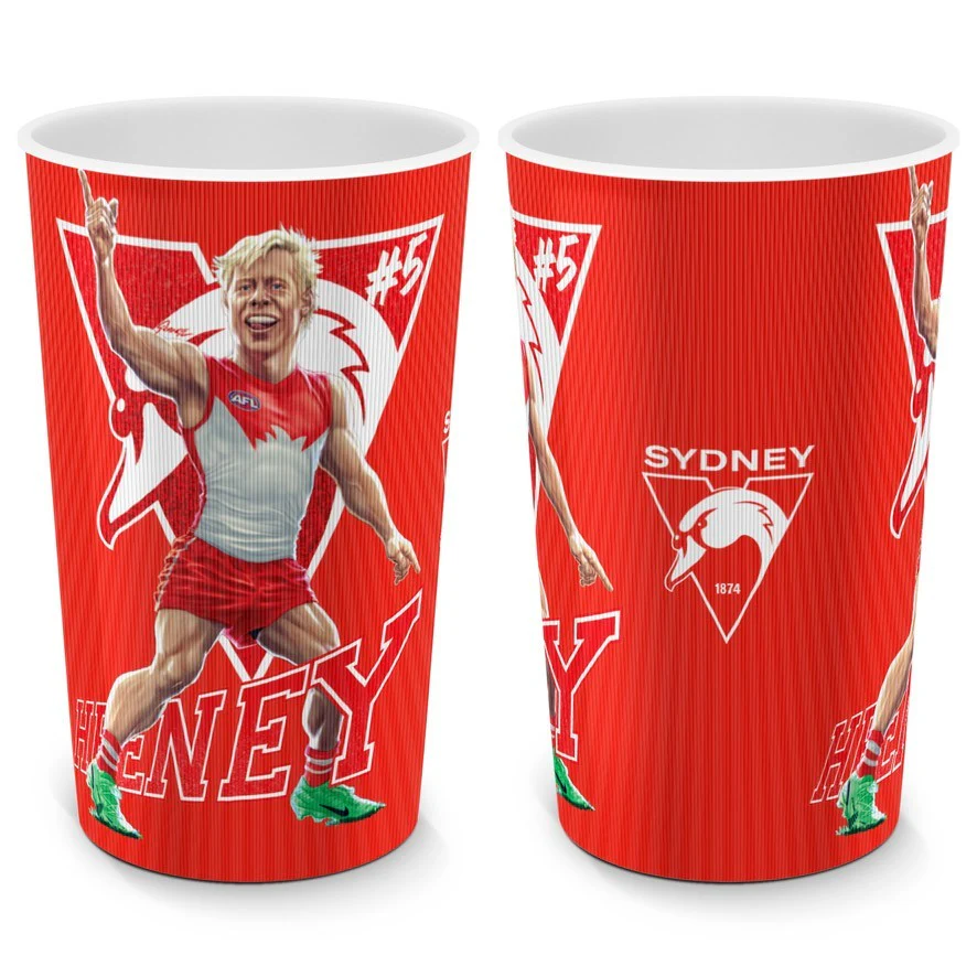 AFL Player Lenticular Tumbler - Isaac Heeney - Sydney Swans - Cup - Image 2