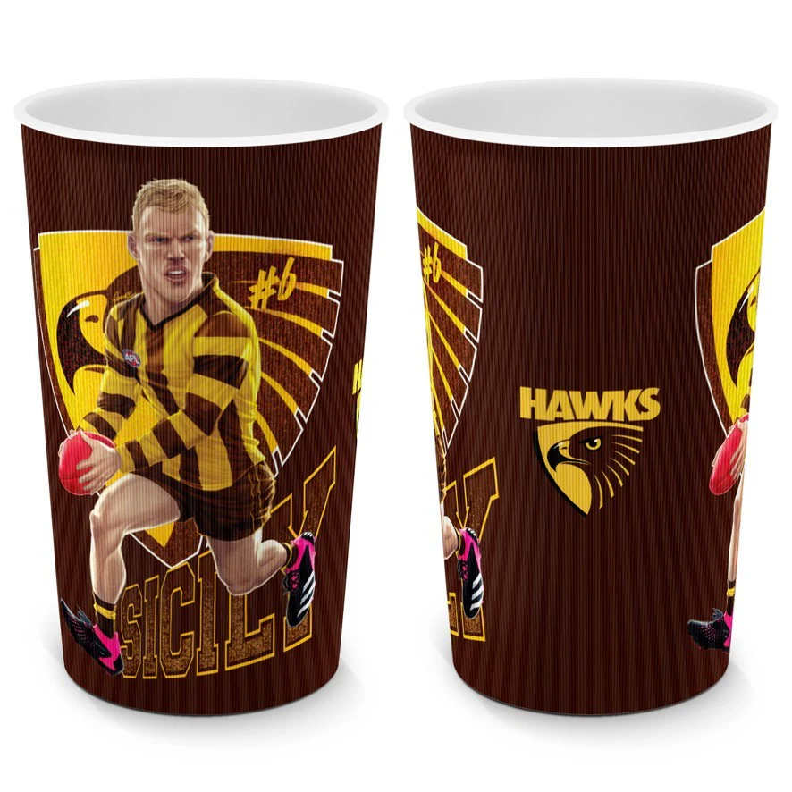 AFL Player Lenticular Tumbler - James Sicily - Hawthorn Hawks - Cup - Image 2