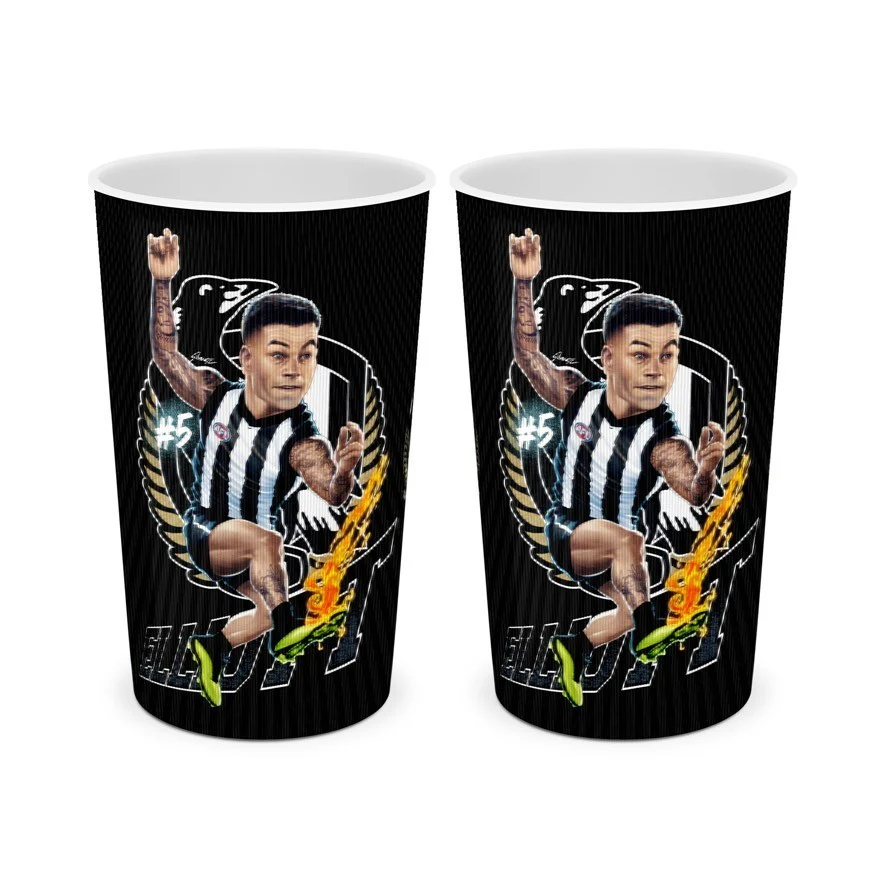 AFL Player Lenticular Tumbler - Jamie Elliott - Collingwood Magpies - Cup - Image 2