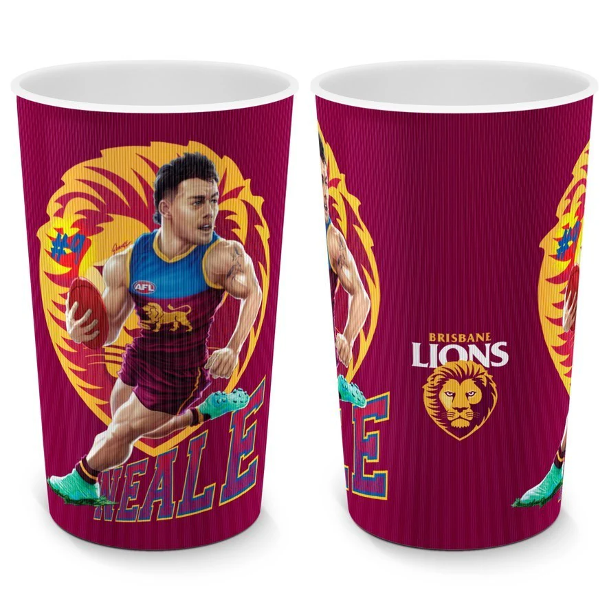 AFL Player Lenticular Tumbler - Lachie Neale - Brisbane Lions - Cup